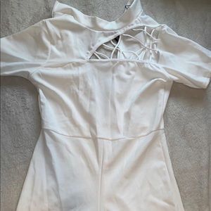 PrettyLittleThing White Jumpsuit-NWT
